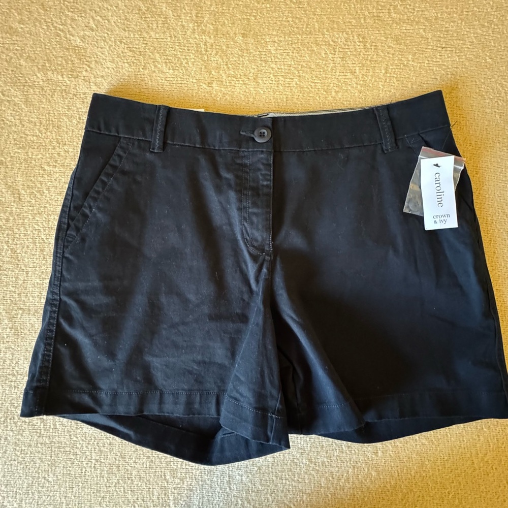 Crown & Ivy Classic Black Women's Shorts